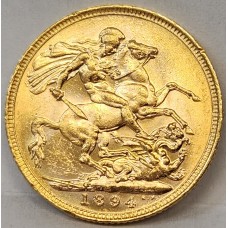 AUSTRALIA 1892 . ONE 1 SOVEREIGN . MELBOURNE . GOLD
